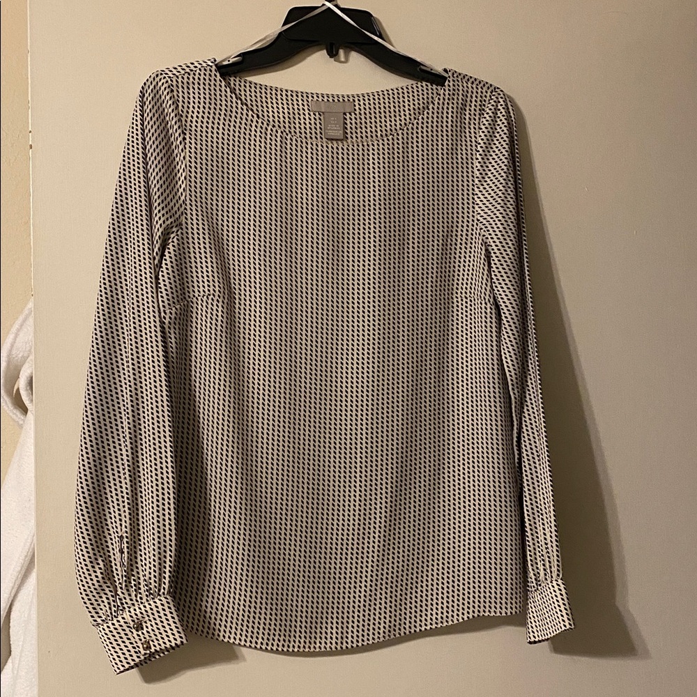 H&M Black and White Blouse